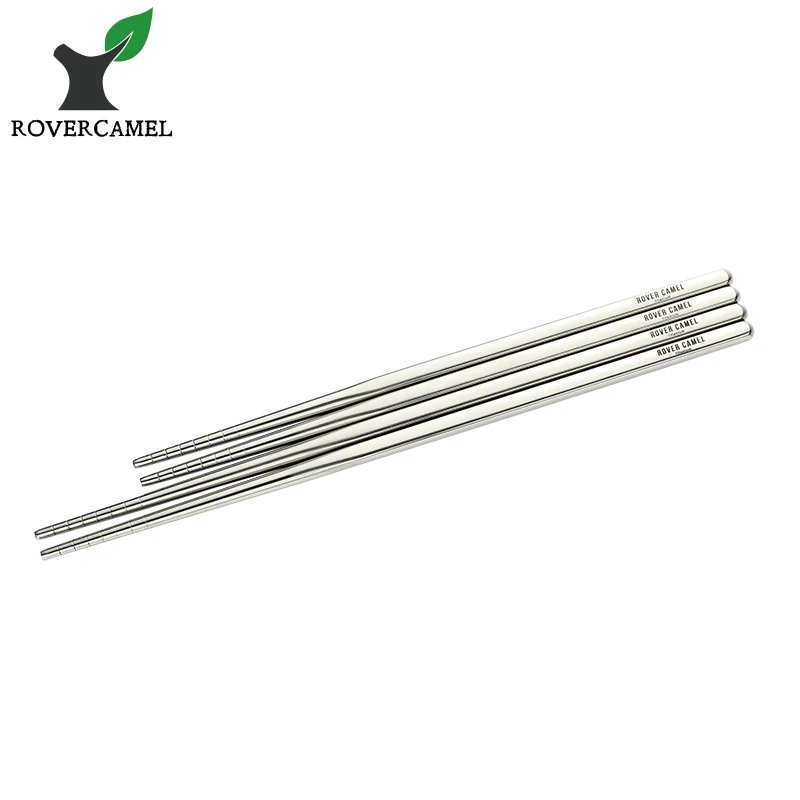 

Rover Camel Pure Titanium Hollow Square Polished Chinese Chopsticks Ultralight Eco-friendly Chopsticks 230/195mm length Option