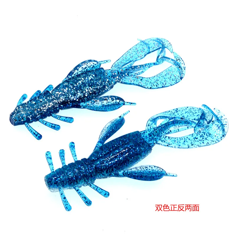 Angelköder, zweifarbig, Alien-Garnelen, weicher Köder, Wurm, einzelner Sichelschwanz, Kunstköder, 10 cm/10,5 g, Lot, 4 Stück, Ausverkauf – Detail 11