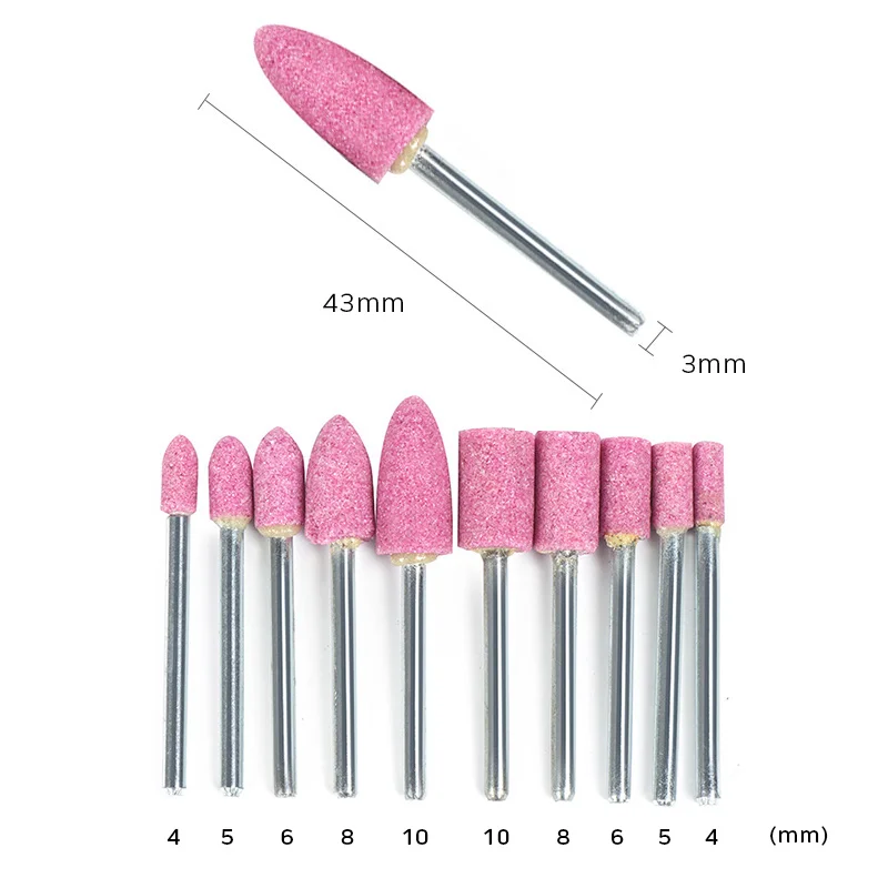100pcs/set Drill Grinding Head Tool Assorted Ceramic Mounted Point For Dremel Mini Drill Rotary Tools Abrasive Mounted Stone