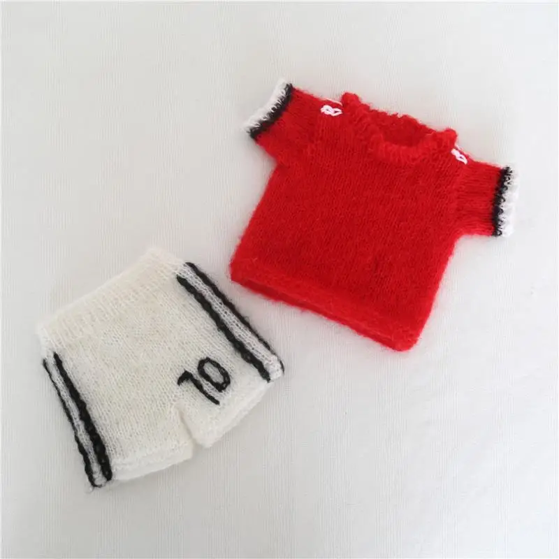 

Vintage Newborn Boy Photo Outfit Knitted Newborn Vest Mohair Baby Pant Set Baby Shorts Photography Props Shower Gifit