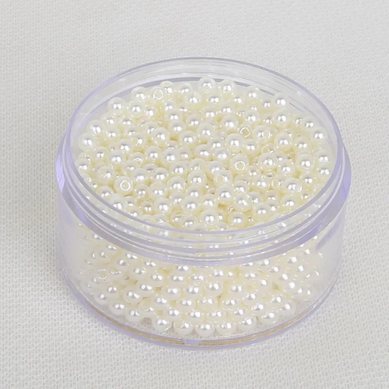 Size 4mm Pick 15 Colors 1000pcs/lot ABS Imitation Pearl Round Plastic Beads For DIY Jewelry Making Findings Good Quality Hot