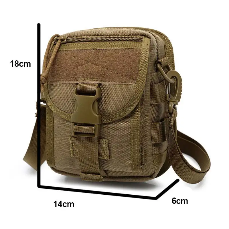 Waterproof Tactical Bag Nylon Molle Waist Pack Hiking Fishing Hunting Sports Waist Bag Camping Messenger Bag XA717WA