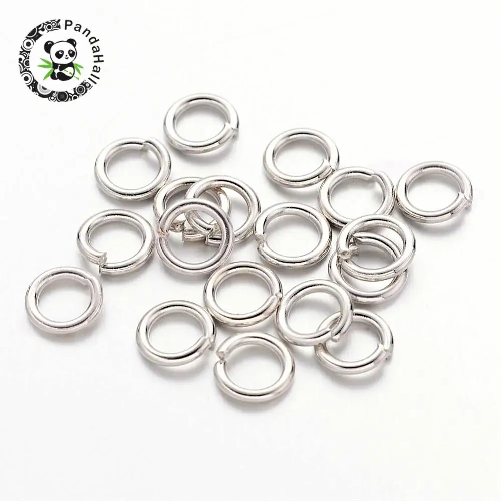 

6x1mm Brass Jump Rings Jewelry Findings Close but Unsoldered ,Platinum Color, about 90pcs/10g