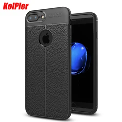 KOLPLER soft Cases for iphone 8 Plus case cover silicone black cover for iphone se 8 8Plus case luxury Litchi Leather phone bag