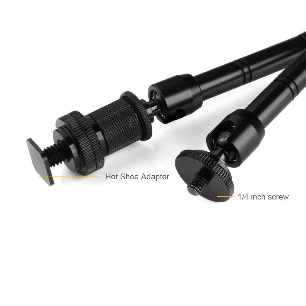 Brazo mágico + alicates de cangrejo de abrazadera pequeña + adaptador Gopro + Kit de accesorios de tornillo Thumber, trípode de cámara