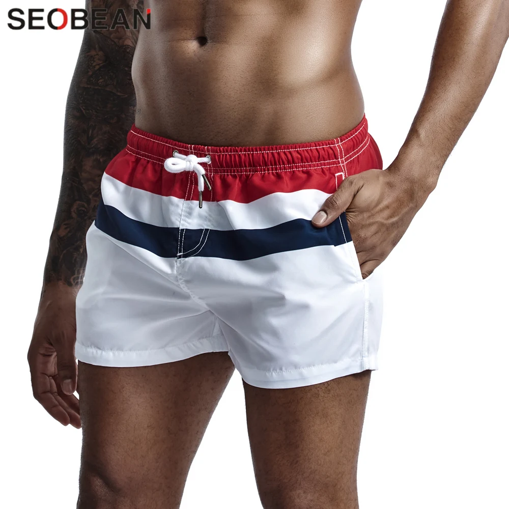 SEOBEAN Quick Dry Board Shorts for Men Summer Casual Active Beach Holiday Swimi Shorts Man Trunks Shorts