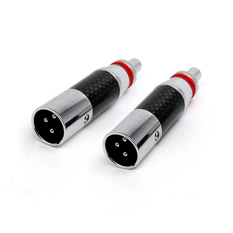 4pcs acrolink style XLR Female to RCA Female Socket Adapter silver plated Balanced Cable Plug Male