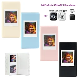 For FujiFilm Instax Square SQ10 SQ20 SQ40 SQ Link SP-3 Printer Film Photos Paper 64 Pockets Photo Book Album Storage Pink Blue