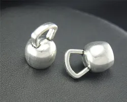 10pcs  Silver Color Metal Kettlebell Fitness Charm Pendant DIY Jewelry Making Findings 19x12mm