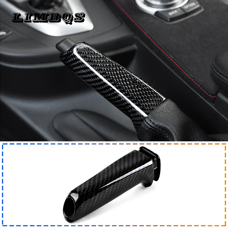 

Handbrake grips for f20 f30 f32 f34 f35 f48 e90 gear shift collars 100% real carbon fiber hand brake grip covers case anti slip