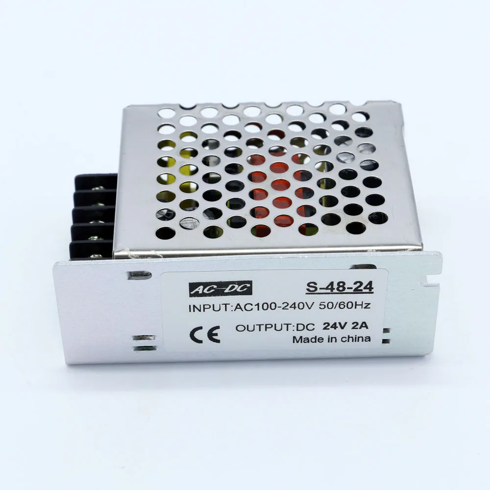 DC24V 2A 48W Lighting Transformer LED Driver Switch Power Supply for Led Strip Light Free Shipping