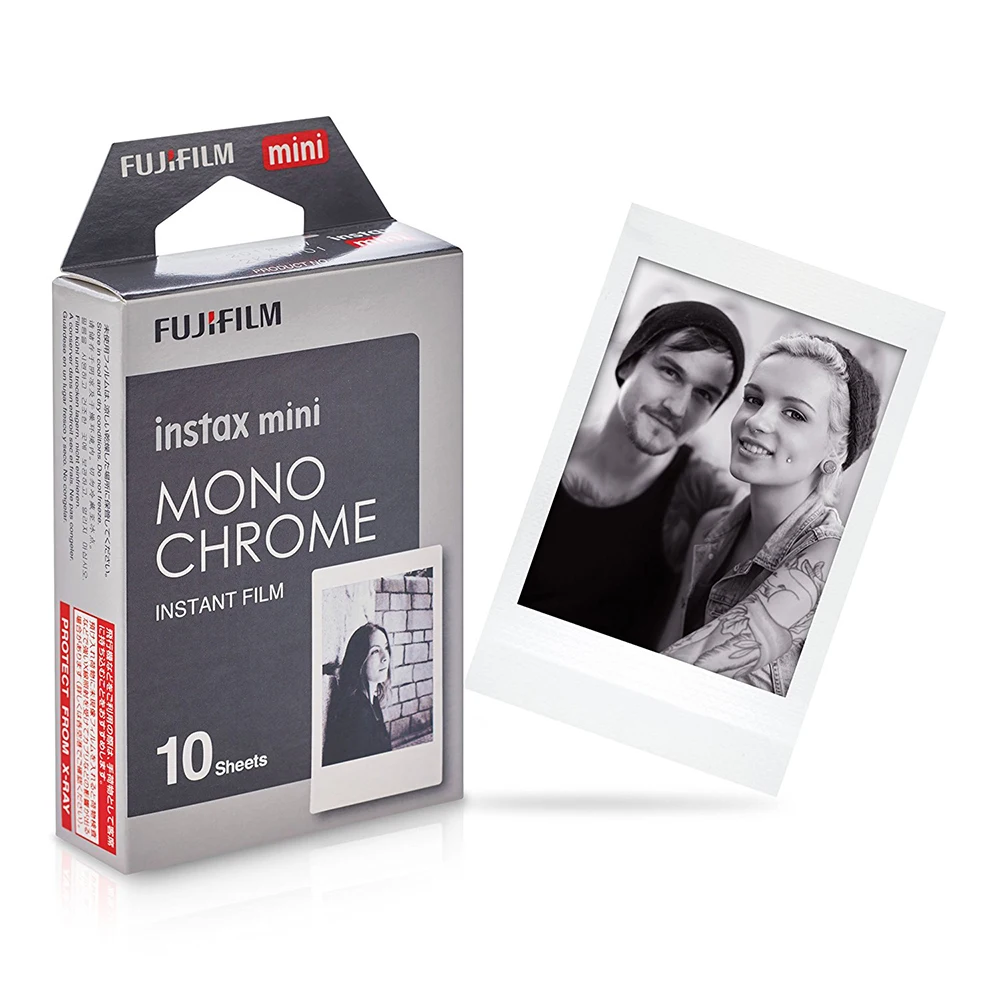 Fujifilm Instax Mini 12 Film Monochrome + Black Film Photo For Instax Mini LINK 11 9 7s 8 25 40 90 Evo Film Camera + Free Gift