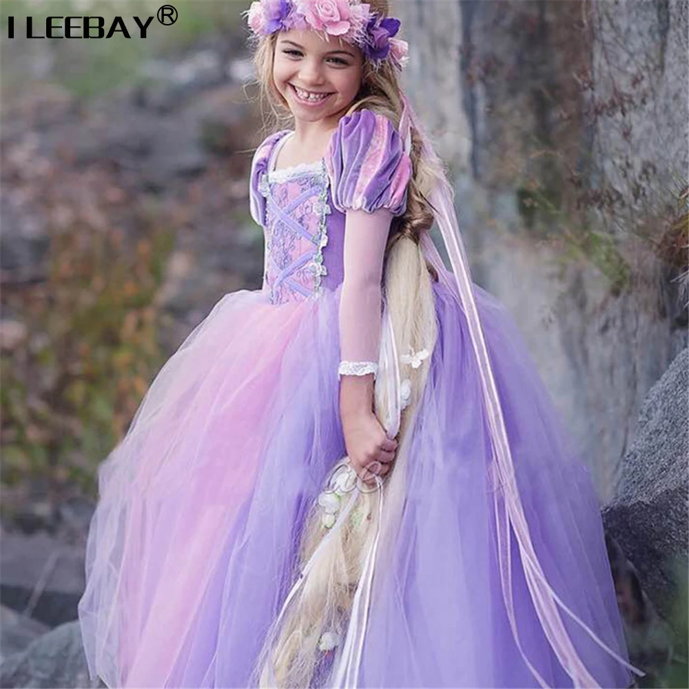 

2018 Children Fancy Sofia Rapunzel Dress For Girls Party Dresses Halloween Christmas Costume Kids Princess Costume Girl Clothing