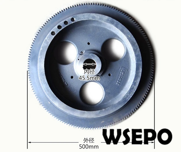 OEM Quality! Electric Start Flywheel with 165 Gear Teeth for ZS1110 4 Stroke Small Water Cooled Diesel Engine