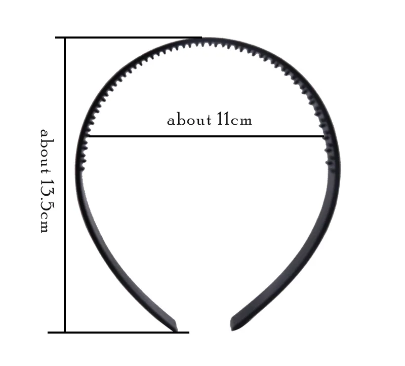 20pcs DIY headband ABS 10mm 15mm girl step tooth plastic semi-finished HairHoop toothed plastic head buckle white black