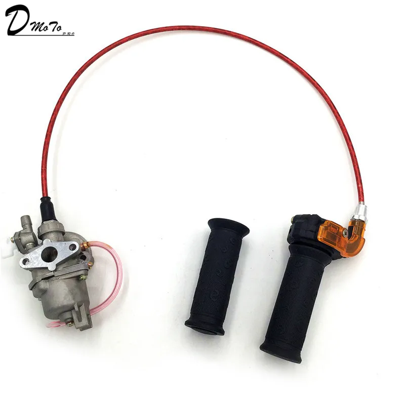 Throttle Settle Grip Cable Carburetor Kit For 47cc 49cc Mini Pocket bike dirt bike racing ATV Quad 2 stroke engine carb MiniMoto