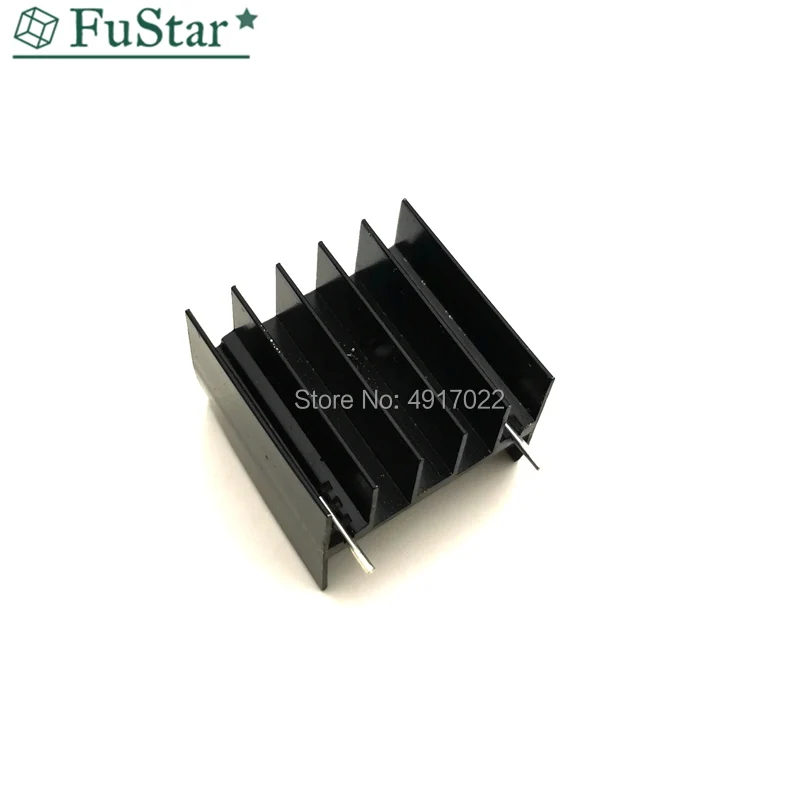 5pcs black Aluminium TO-220 30x25x30 mm Heatsink TO 220 Heat Sink Transistor Radiator TO220 Cooler Cooling 30*25*30MM With 2pin