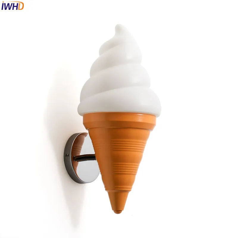 

IWHD Ice Cream Modern Wall Lamp Carton Children Room Bar LED Wall Light Sconce Fixtures Arandelas Lampara Pared