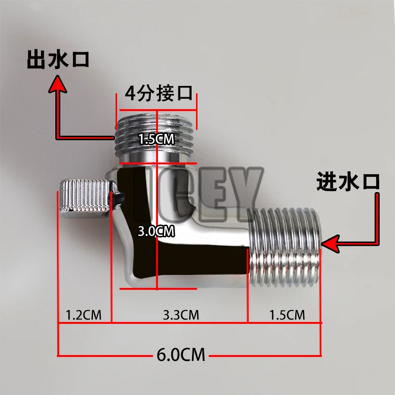 Full-copper Thickened Short Angle Valve Quick Opening Valve Flow Elbow 90 Degree