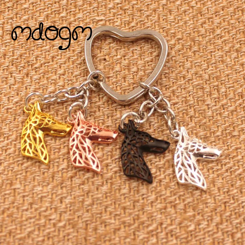 Cute Doberman Dog Animal Purse Handbag Charm Handmade Pendant Keychain For Bag Car Women Men Key Ring Love Jewelry K023