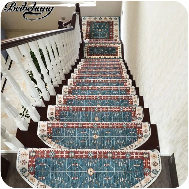 beibehang 12pcs Custom staircase pad stepping mat staircase mat home mats European plastic anti-skid self-adhesive staircase mat