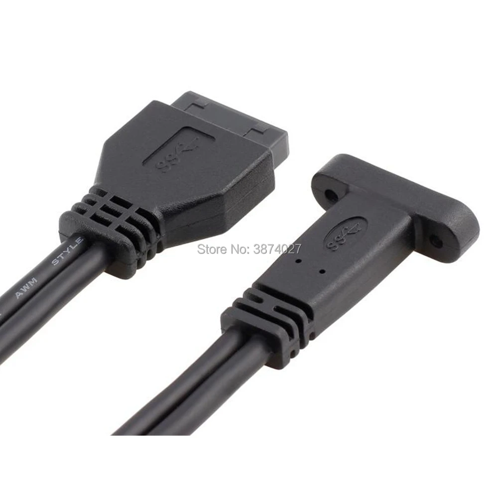 50 см тип C USB-C «мама» к материнской плате USB 3.0 20-контактный кабель для крепления на панели с задним кронштейном расширения панели PCI