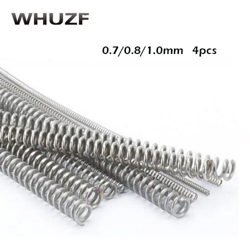 4PCS 304 Stainless steel pressure spring Y-type Compression Spring Diameter * External meridian * Length 0.7 0.8 1.0mm*305mm