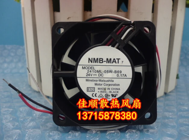 

Genuine original NMB 6025 24V 0.17A 2410ML-05W-B69 3 wire converter fan