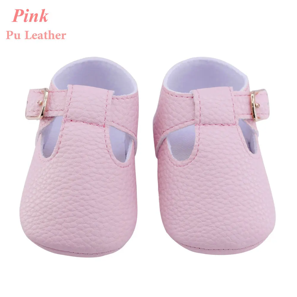 Newborn Baby Shoes Gold Buckle PU Leather Boy Girl Shoes Toddler Soft Sole Anti-slip First Walkers Infant Moccasins