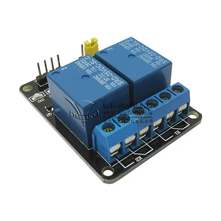 2-way relay module Relay expansion board with optocoupler protection function module 5V