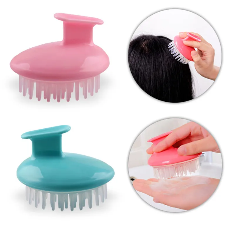 

1pcs Silicone Shampoo Massage Comb Bath Shower Massage Brush Scalp Massager Head Plastic Hair Brush Cover Portable Airbag