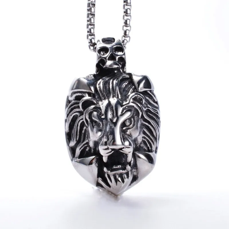 The head punk Fashionable male money die casting titanium steel necklace pendant