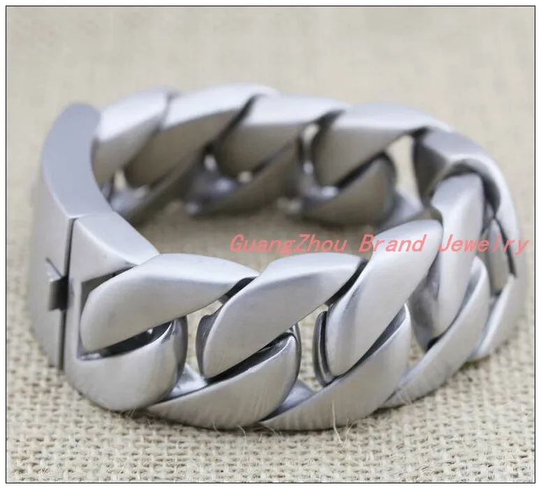 

9.05"(23cm)*31mm Fashion 316L Stainless Steel Silver Color Dull Polish Bracelets Bangles For Men/Boy,Lowest Price Best Quality