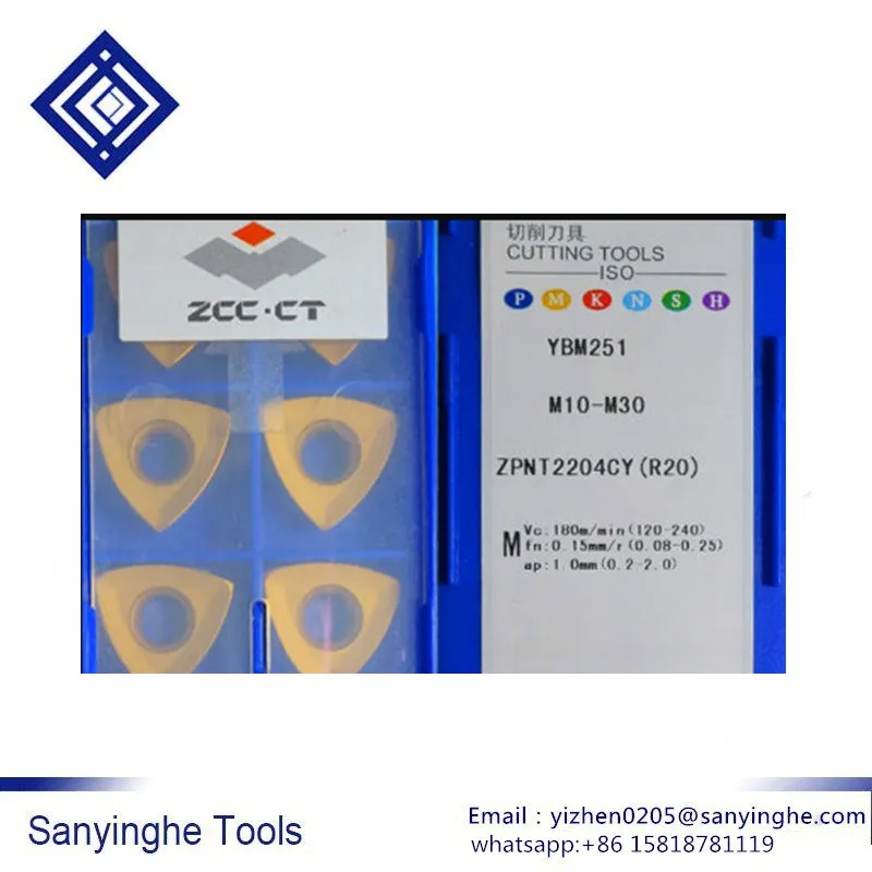 

10pcs/lots YBM251 ZPNT2204CY(R20) cnc carbide turning inserts for stainless steel