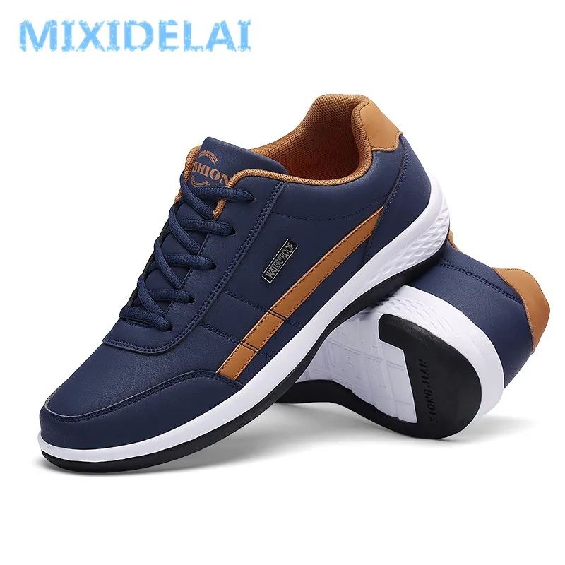 2024 New Fashion Men Sneakers for Men Casual Shoes Breathable Lace up Mens Casual Shoes Spring Leather Shoes Men chaussure homme