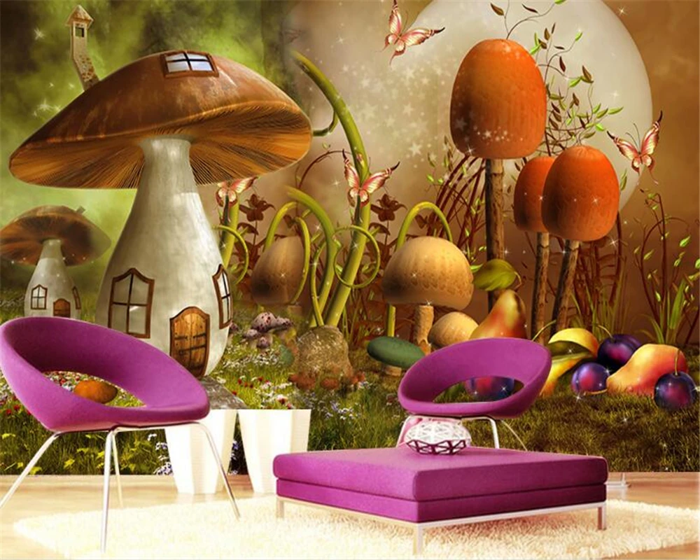 

Beibehang Custom Wallpaper Dream Cartoon Big Tree Kids Room Forest 3D TV Backdrop Living Room Bedroom Mural 3d wallpaper photo