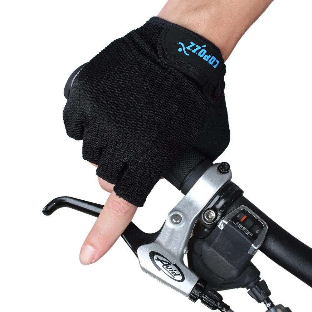 COPOZZ Cycling Gloves Half Finger Men Summer Sport Shockproof Bike Gloves GEL MTB Anti-sweat Bicycle Gloves Guantes Ciclismo