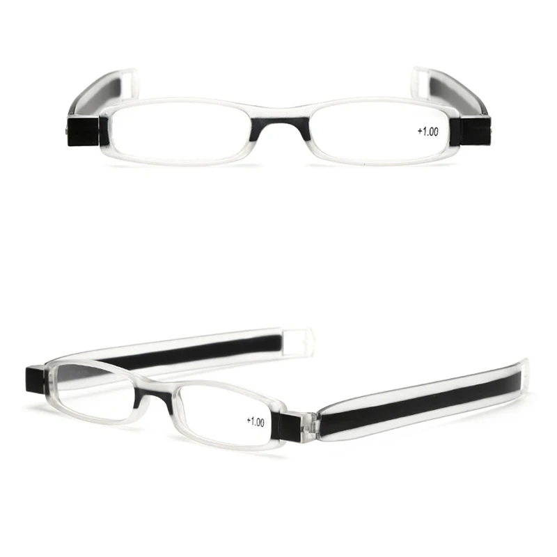 360 Degree Rotation Folding Reading Glasses Vintage Small Pocket Pen Style Diopter Men Women Foldable Reading Glasses 1.0 - 4.0