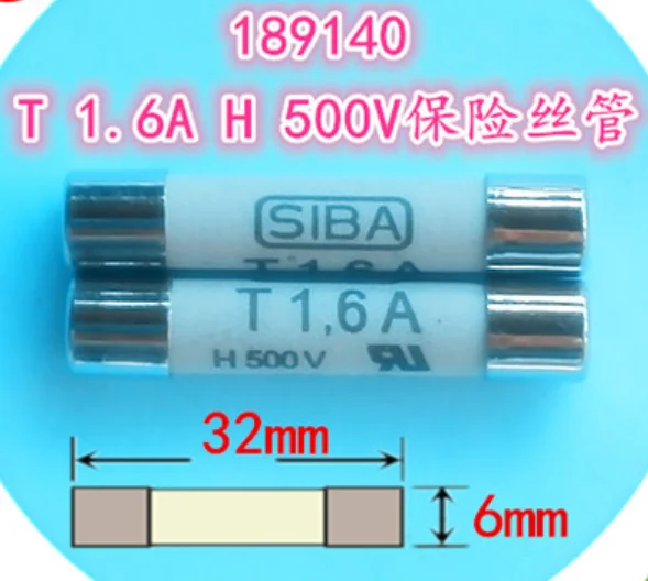 Free Shipping 10pcs/lot Fuse T315mA T500mA T1A T1.25A T1.6A T2A T5A T6.3A T8A T15A H 500V 7006565 189140 6.3x32mm fuse tube