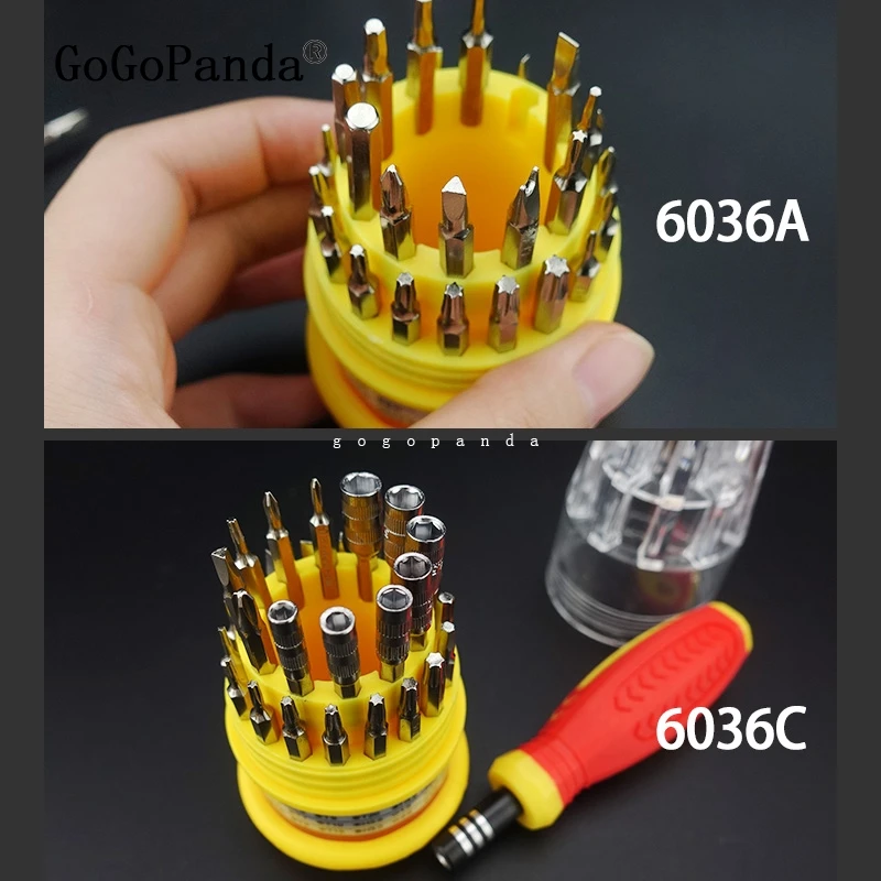 Precision Handle Screwdriver Set Magnetic Mobile Phone Repair Kit Tools 31 in 1 (T4 Torx)