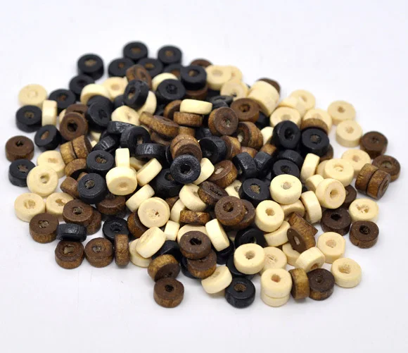 

Free Shipping 3000pcs Mixed Rondelle Wood Spacer Beads 8mm