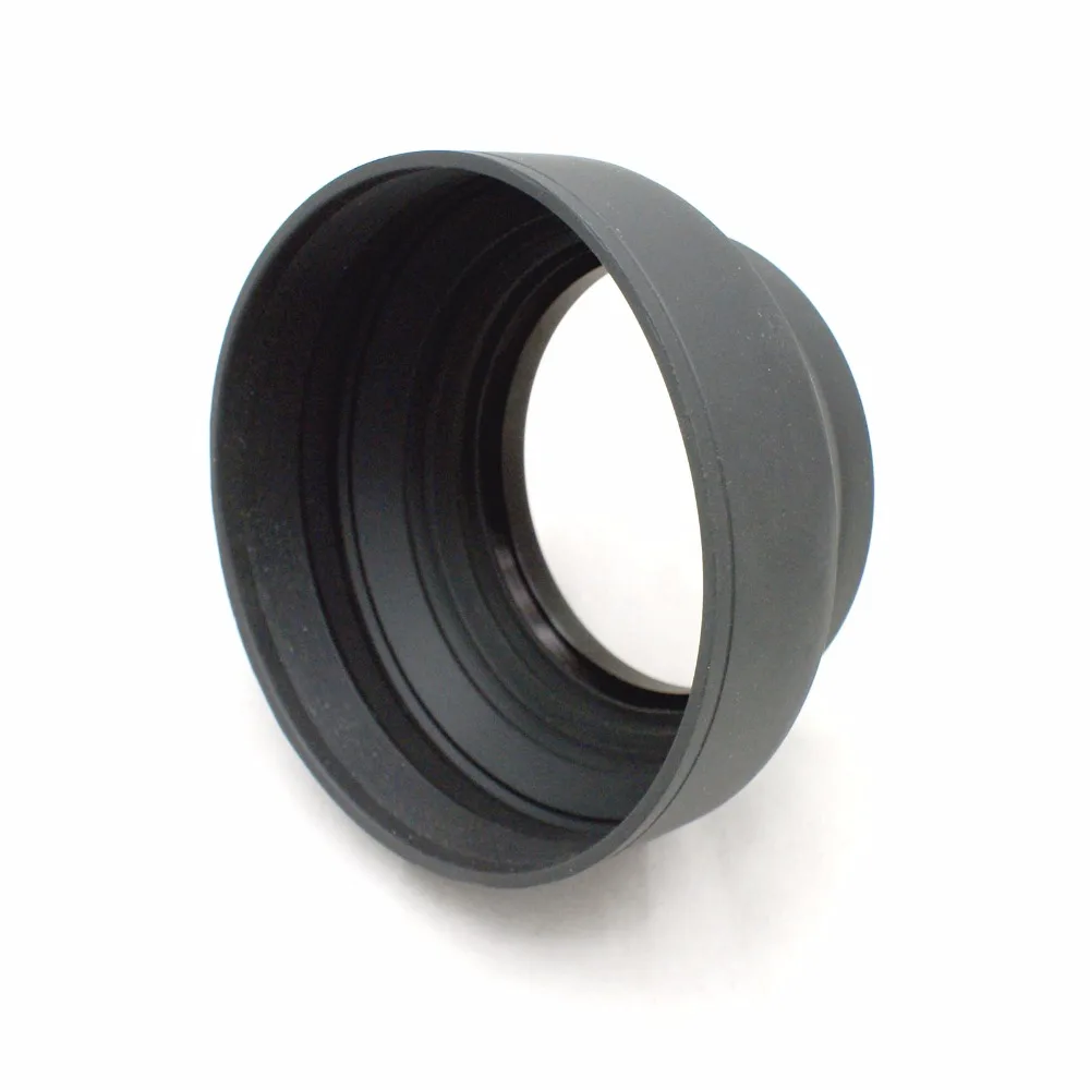 52mm 3-in-1 3-Stage Collapsible Rubber Lens Hood for Canon Nikon Fujitsu (52mm Lens Thread size)