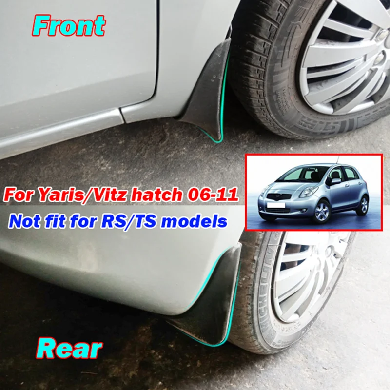 For Toyota Yaris Hatchback Hatch 2005-2011 Vitz Daihatsu Charade Mudflaps Splash Guards Mudguards 2006 2007 2008 2010 Mud Flaps