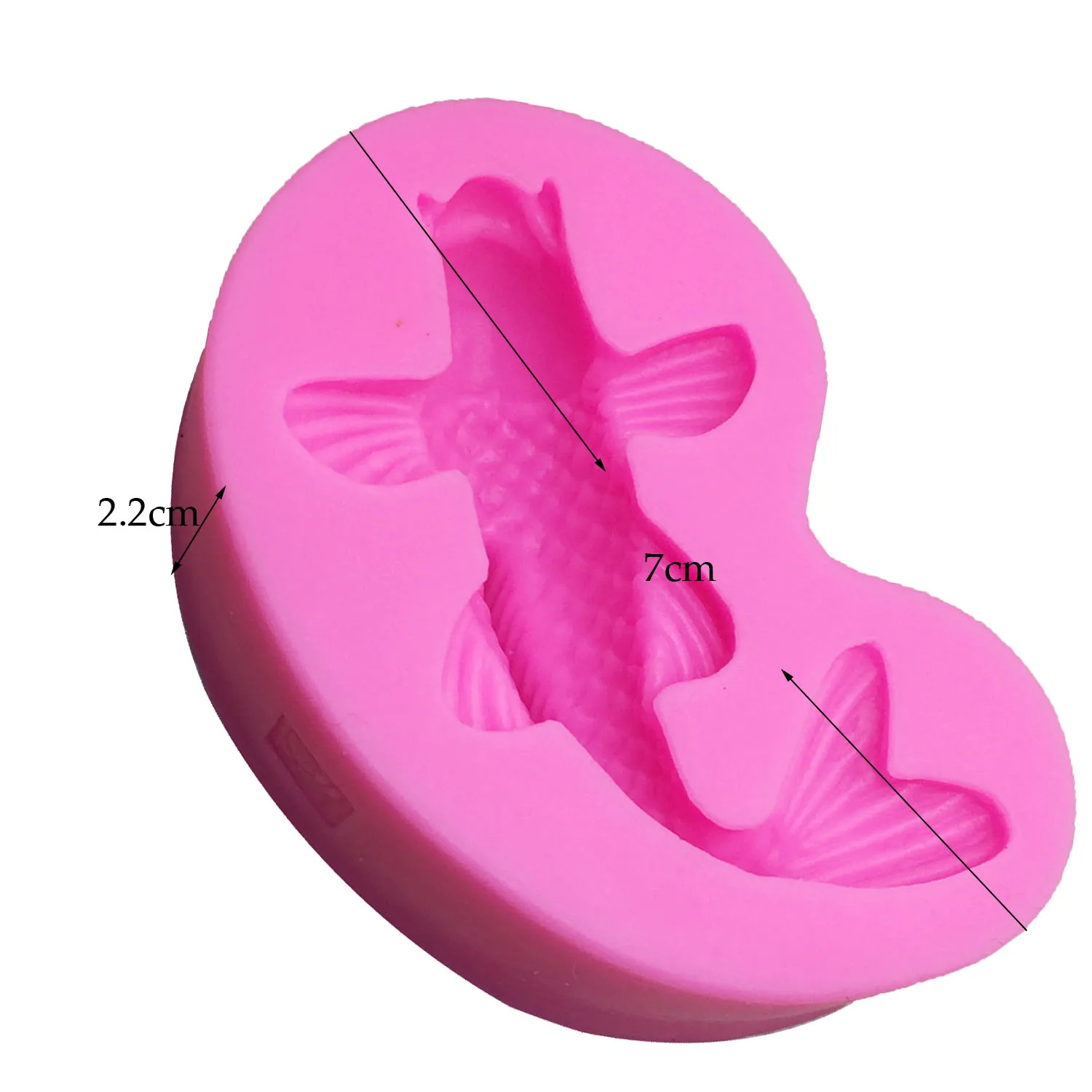 M0536 3D Fish Chocolate Molds Bakeware Silicone Cake Mould Fondant Decorating Bakeware Food Grade Silicone Mold Cake Tool