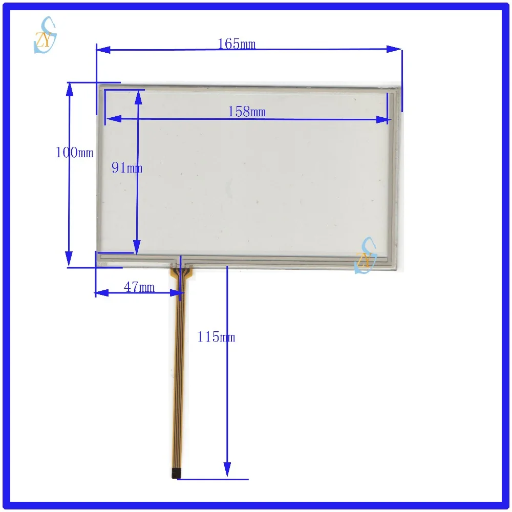 

ZhiYuSun 165*99 resistive touch screen display on the outside flat screen 165mm*99mm GPS navigation 7-inch use AT070TN92