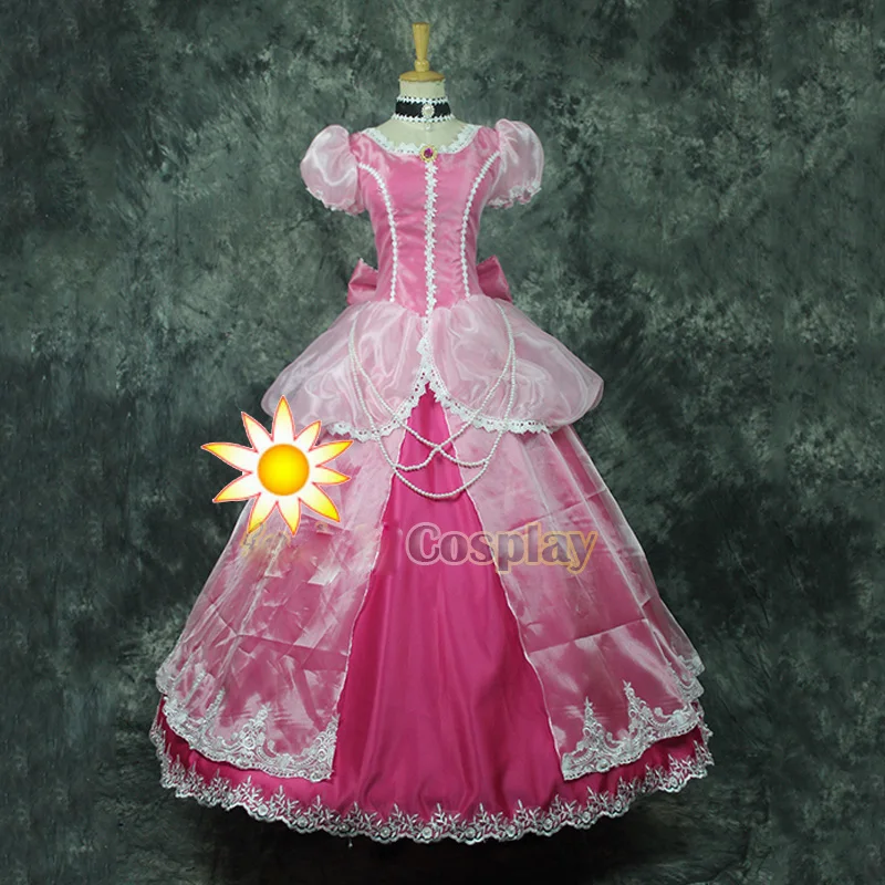 

New Style Cinderella Princess Pink Costume For Adult Womens Cosplay Costume For Halloween Party