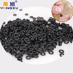 100pcs fishing O-ring Rubber Opening Swivel Solid Connector buffer Rings O Shaped Ring Rubber Ring Fishing tackle accessories