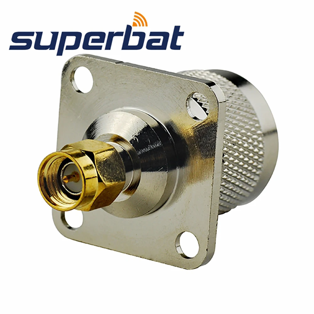 

Superbat SMA штекер в N Мужской фланец 4 отверстия Панель Крепление RF коаксиальный разъем адаптер 25*25 мм для беспроводной связи