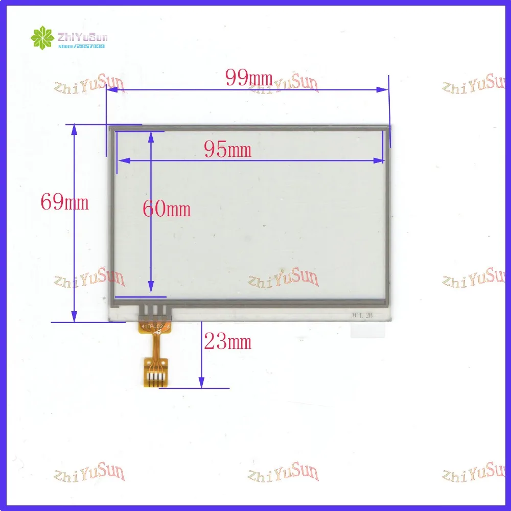 

ZhiYuSun Wholesale 2PCS/Lot 99mm*69mm 4.3inch 4 line touch screen panel 99*69 Welding typ Sensor glass Compabible for GPS CAR