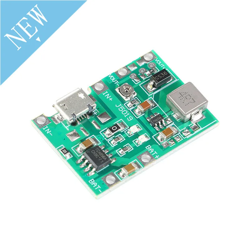 5 pces 3.7v 5v litros 9v 2a ajustável step up módulo impulso 18650 bateria de lítio carregamento módulo de descarga para multímetro